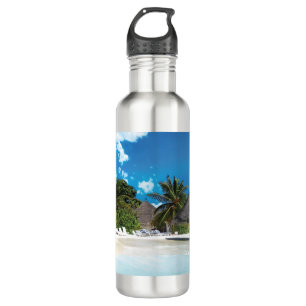Exotischer Strand Edelstahlflasche
