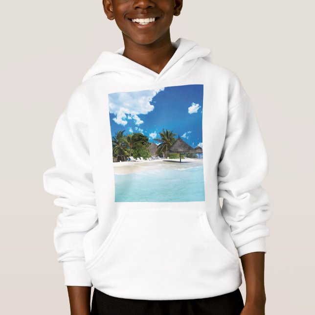 Exotischer Strand Hoodie (Vorderseite)