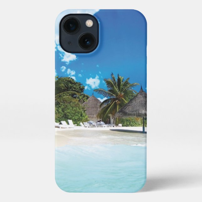 Exotischer Strand iPhone Hülle (Rückseite)