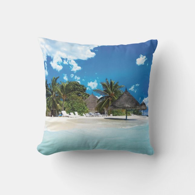 Exotischer Strand Kissen (Vorderseite)