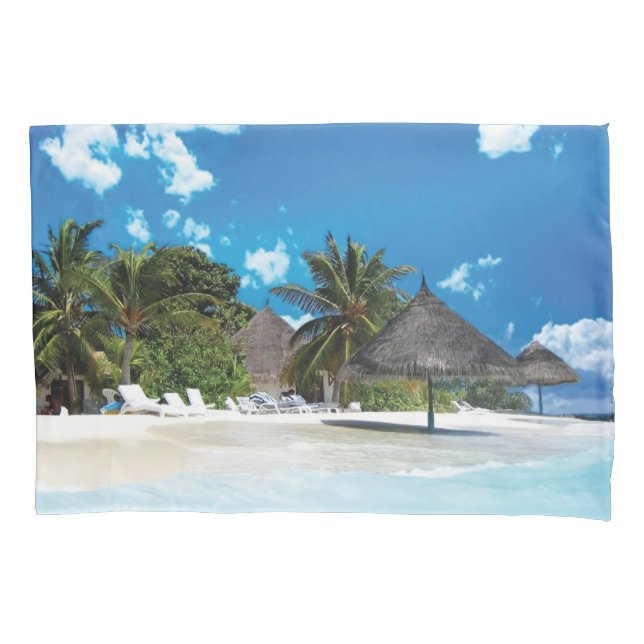 Exotischer Strand Kissenbezug (Vorderseite)