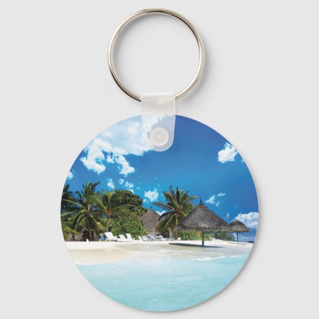Exotischer Strand Schlüsselanhänger (Vorderseite)