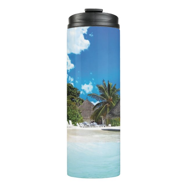 Exotischer Strand Thermosbecher (Vorderseite)
