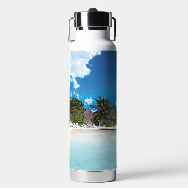 Exotischer Strand Trinkflasche (Vorderseite)