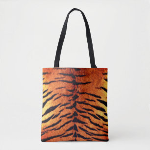 Exotischer Tiger-Pelz-orange und schwarzes Tasche