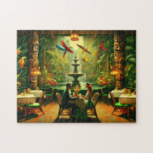 Exotischer Tiki-Raum Tropischer Dschungel-Date-Abe