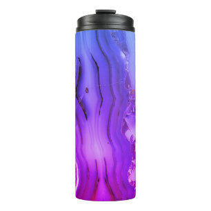 Exotischer violetter Marmor  Thermosbecher