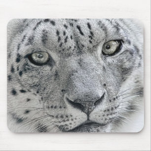 Exotischer weißer Schnee-Leopard Mousepad
