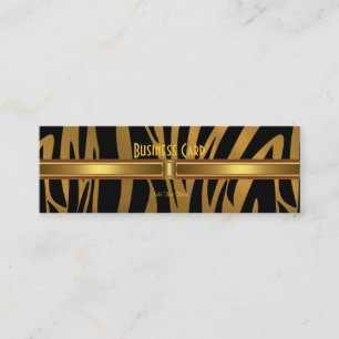 Exotisches afrikanisches Zebra Gold mit Visitenkar Mini Visitenkarte