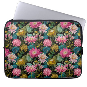 Exotisches Blumenmuster BOHO Chic Tropische Blätte Laptopschutzhülle