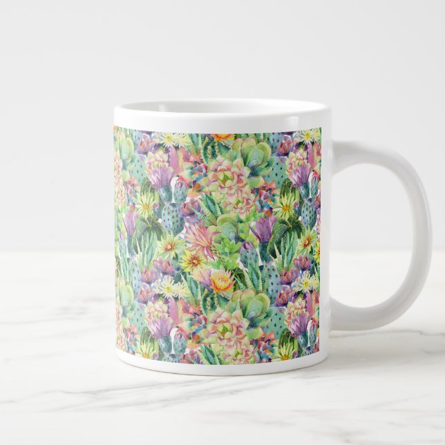 Exotisches Blütenmuster Jumbo-Tasse (Rechts)