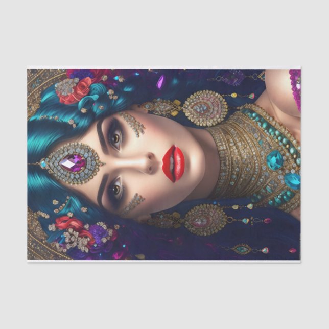 Exotisches Dekoupage Tissue Seidenpapier (Vorderseite)