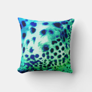 Exotisches grünes Leopard-Druckkopfkissen Kissen