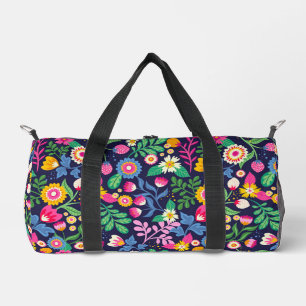 Exotisches handgemaltes Blumenmuster Duffle Bag