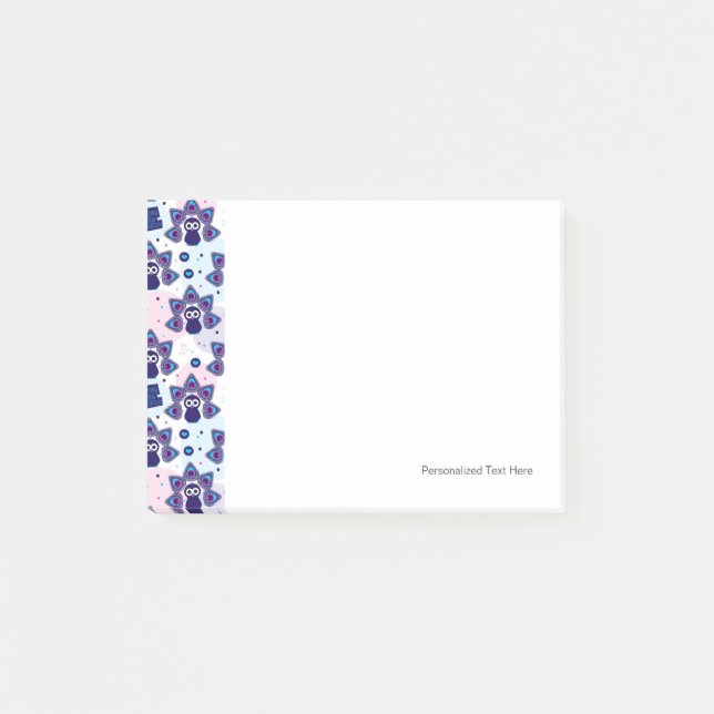 exotisches Indien-Pfaumuster Post-it Klebezettel (Vorderseite)