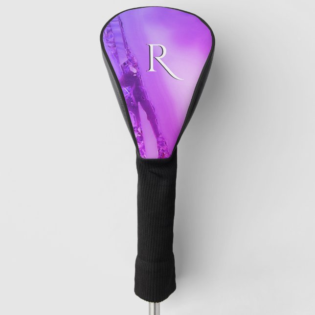 Exotisches Lila Marmor Golf Headcover (Vorderseite)