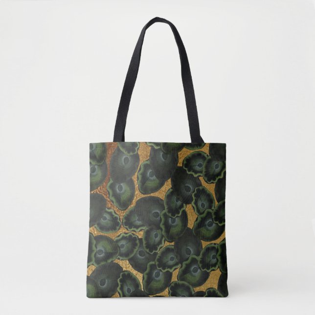 Exotisches Lilien-Blattmuster Tasche (Vorderseite)