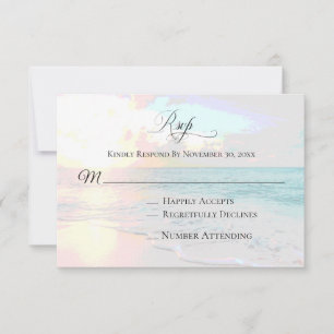 *~* Exotisches Meer bei Sonnenaufgang - Hochzeitsf RSVP Karte