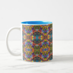 exotisches Mosaik Zweifarbige Tasse