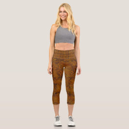 Exotisches Muster auf diesen Kapseln Capri Leggings