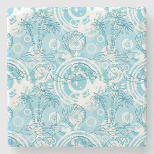 exotisches Ozeanmuster Steinuntersetzer