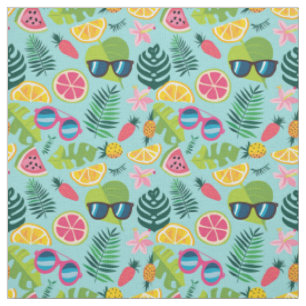 Exotisches Sommerfruchtmuster Stoff