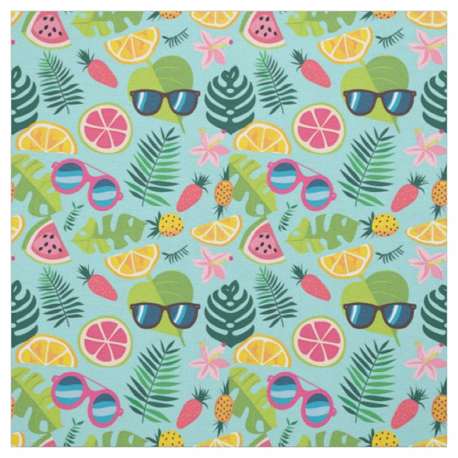 Exotisches Sommerfruchtmuster Stoff (Muster)