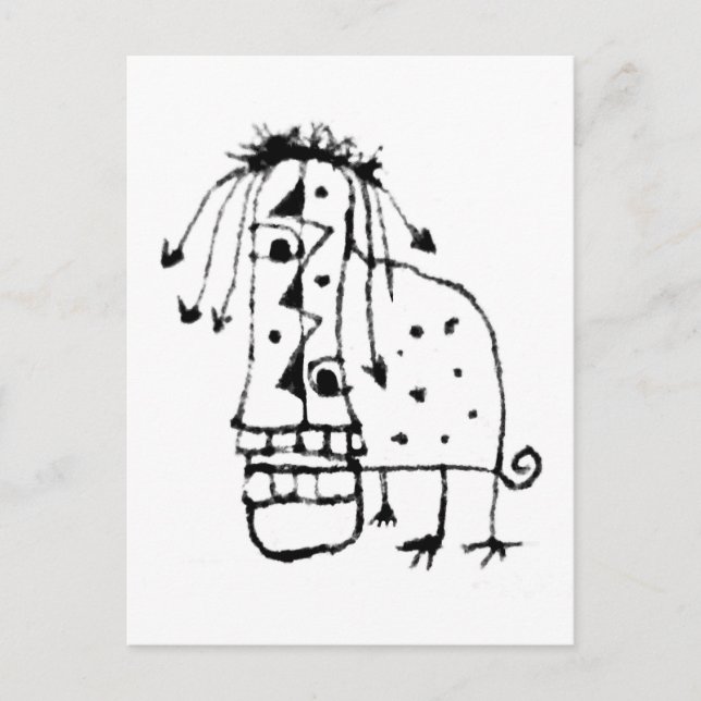 Exotisches Tiermonster Postkarte (Vorderseite)
