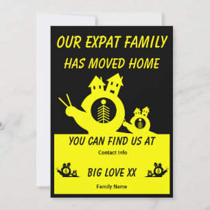 Expatriate Family Moving Zuhause Card