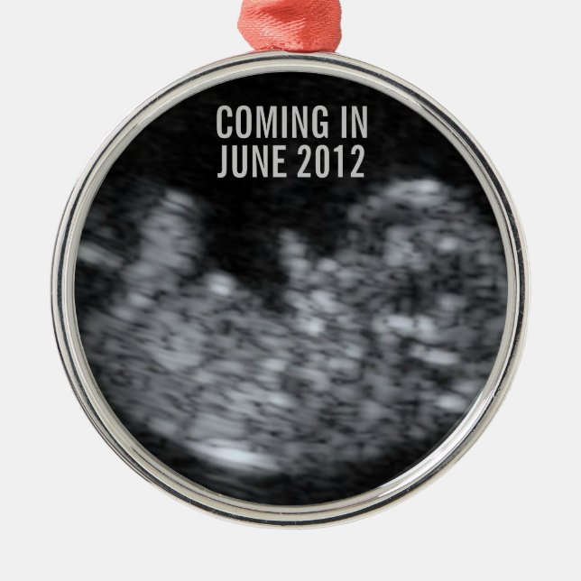 Expectant Baby Christmas Keepake Ornament Aus Metall (Vorne)