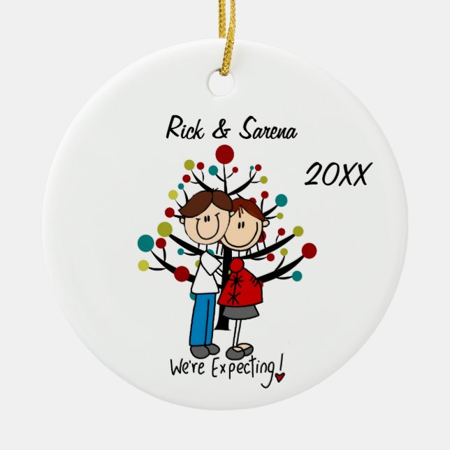 Expectant Couple Holiday Ornament (Vorne)