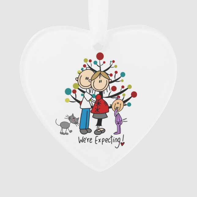 Expectant Couple Kleinkind Girl Acrylic Ornament (Vorderseite)