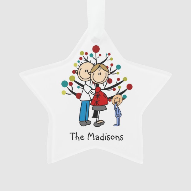 Expectant Couple Kleinkind Junge Weihnachtsschmuck Ornament (Vorderseite)
