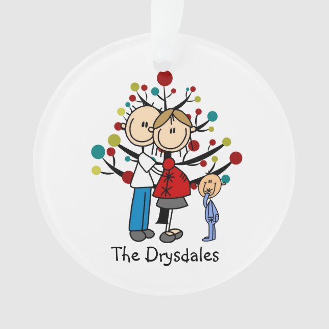Expectant Couple Kleinkind Junge Weihnachtsschmuck Ornament (Vorderseite)