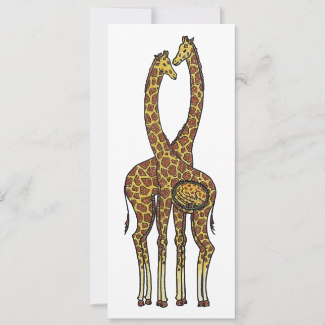Expectant Giraffen - trächtige Giraffen Ankündigung (Vorderseite)
