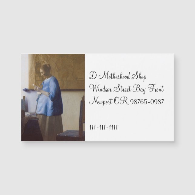 Expectant Mother Reading Magnetkarte (Vorderseite)