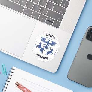 Expecto Patronum Vintage-Silhouette-Grafik Aufkleber