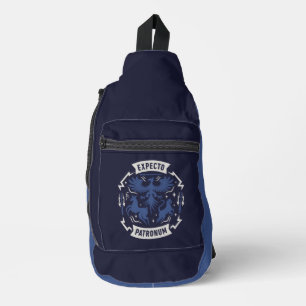Expecto Patronum Vintage-Silhouette-Grafik Crossbody Bag