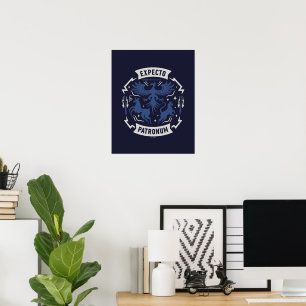 Expecto Patronum Vintage Silhouette Grafik Poster