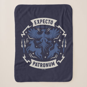 Expecto Patronum Vintage-Silhouetten-Grafik Sherpadecke