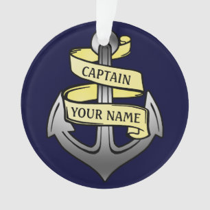 Expédier Capitaine Votre nom Ancre personnalisable