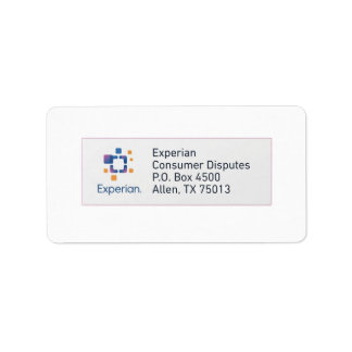 Experian-Adressetikett Adressaufkleber