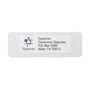 Experian Widerspruch Anschriftetikett