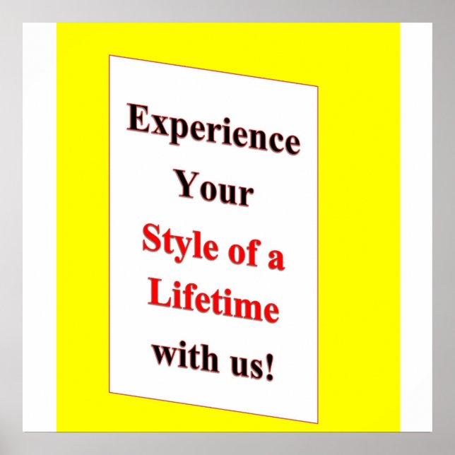 Experience Style Poster Matte (Vorne)