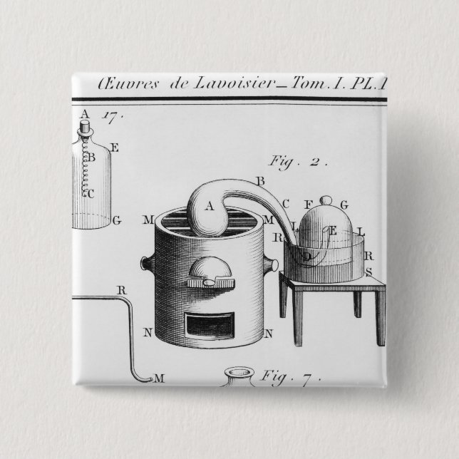 Experiment auf der Aufspaltung des Wassers Button (Vorderseite)
