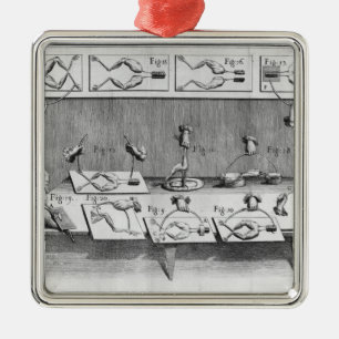 Experiment auf Fröschen Silbernes Ornament