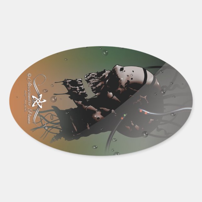 EXPERIMENT OVALER AUFKLEBER (Vorderseite)