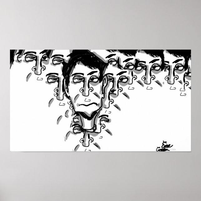 Experimentelle Cartoon-Kunst Poster (Vorne)