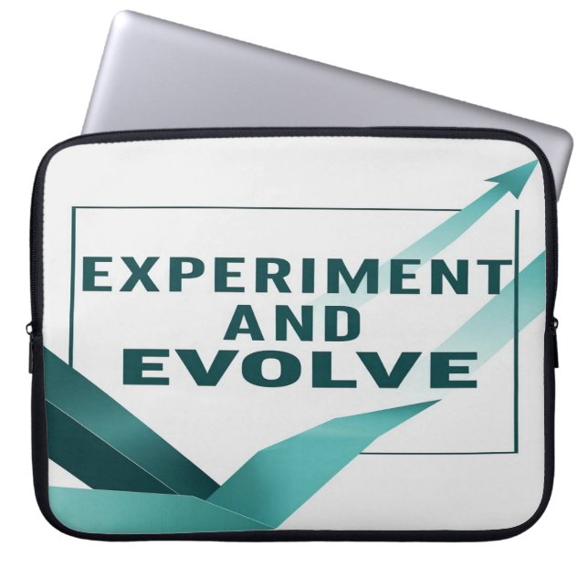 Experimentiere und entwickle dich weiter laptopschutzhülle (Vorderseite)