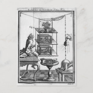 Experimentieren mit Elektrizität Postkarte